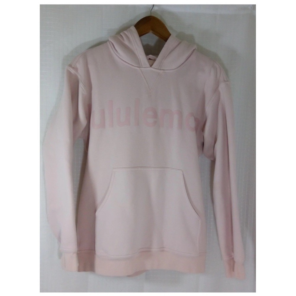 Lululemon Women's All Yours Graphic Hoodie Size 8 Powder Pink Sporty Thick Cozy